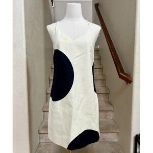 J. CREW Big Dot Carrie Ivory White Spaghetti Strap Mini Dress - NWT / Size 0